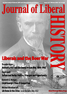 Cover of Journal of Liberal History  January 2023 